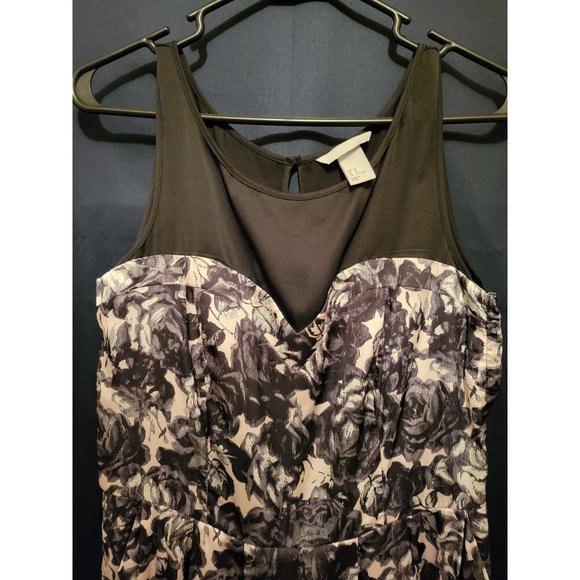H & M Rose Black & Cream Casual Dress Size 10 - Picture 4 of 9